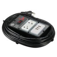 บล็อกยาง 4x4 พร้อมสาย VCT3x1 2 ช่อง 3 USB ELECTON ERB10-USB4310 10 เมตร สีสีดำ (1115263)