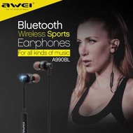 AWEI A990BL Stereo In-Ear Headset Earphone Earbuds 運動藍牙耳機 Support Hands-free Calling for Smartphones For iPhone