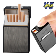 COD KOTAK ROKOK ISI 20 SLOT DENGAN KOREK API ELEKTRIK PORTABLE ANTI LEMBAB BAHAN METAL TEMPAT ROKOK