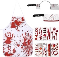 DTOFOOT Halloween costume men's butcher horror doctor apron bloody costume men women creepy men doct