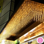 C3S Icicle Light String Christmas Fairy Light Outdoor Decoration Led Curtain New Year Wedding Party 