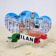 Fridge Magnet Refrigerator Souvenir Milano Milan Italy Italy