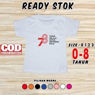 new T Shirt Baju Anak HUT RI INDONESIA Kaos 17 Agustus Bayi Laki