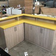 meja bar /meja resepsionis kasir leter L, bisa custom untuk project rumah, cafe, kantor dll