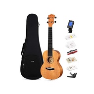 Enya Concert Ukulele EUC-25D Mahogany Veneer Ukulele Beginner Set 23-inch Ukulele Storage Bag, Tuner Strap, Spare Strings, etc. Accessories Set