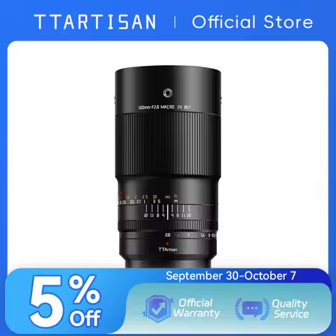 TTArtisan 100mm F2.8 2X Macro lens for Sony E Fuji X Nikon Z F Canon RF EF Lumix L mount digitales a