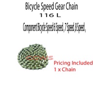 Bicycle Speed Chain – 116 Links, 7/8/9 Speed
