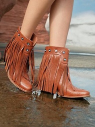 Styleloop 女裝波希米亞風格沙漠夜短靴西部風格