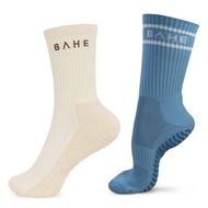 Bahe Womens Studio Grippy Crew Socks 2 Pack (Coco/Pwdr Blue) - Sports Direct One Size
