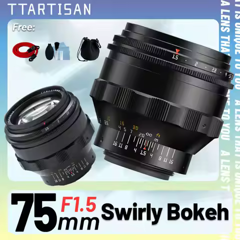 TTArtisan 75mm F1.5 Manual Focus Lens for M42 Mount Camera Adapter Sony E Nikon Z Nikon F Canon R Fu