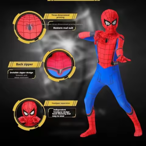 Hot Child Spider Man Hulk Iron Man Black Panther Batman Captain America Cosplay Costume Bodysuit Jum
