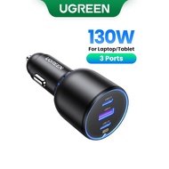 UGREEN 130W Car Charger Quick Charging PD3.0 Fast USB Type C Car Phone Charge Suitable for iPhone 14/13/12 Laptops Tabet
