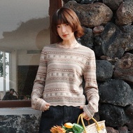 費爾島提花打底毛衣|針織衫|春款|Sora-2061