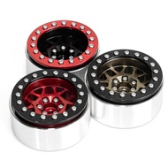 4PCS CNC Aluminium 1.3" Beadlock Wheel Rim Wheel Hub for TRX4M Axial SCX24 FMS FCX24 1/18 1/24 RC Cr