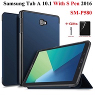 PU Leather Case For Samsung Galaxy Tab A A6 With S Pen 10.1 2016 SM-P580 P585 Cover For Tab A 10.1 S
