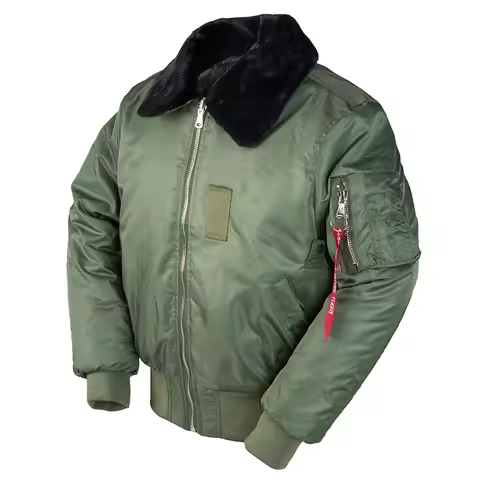 2025 winter vintage B-15 bomber flight us air force pilot jacket streetwear coats military hip hop t