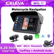 EKLEVA Wireless CarPlay Motocycle Android Auto 5 inch Portable Digital Motorcycle Dashboard Motorcyc