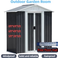 Outdoor garden Storage metal shed large backyard storage setor laman Besar outdoor Garden Shed Cabin