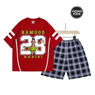 HK CHILDREN'S SUIT HAMOOD PICTURE NUMBER 28 DTF SCREEN PRINTING PLAID PANTS