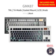 [✅ SG INSTOCK] GMK87 80% TKL Keyboard Barebones Wireless Tri-Mode Gasket Mount Knob LCD Screen | GMK