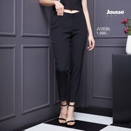 กางเกงขายาว กางเกงผู้หญิง Jousse Pants กางเกงสีดำ เอวสูง ทรงเข้ารูปพอดีตัว (JV2EBL)