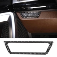 For BMW X1 U11 2023-2024 soft carbon fiber auto headlight adjustment switch frame sticker auto acces