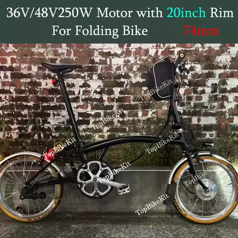 Suitable for 20inch 406 P8/P18 Folding Bicycle Motor 74mm TBK-74AD 36V/48V 250W+Font Light 28holes