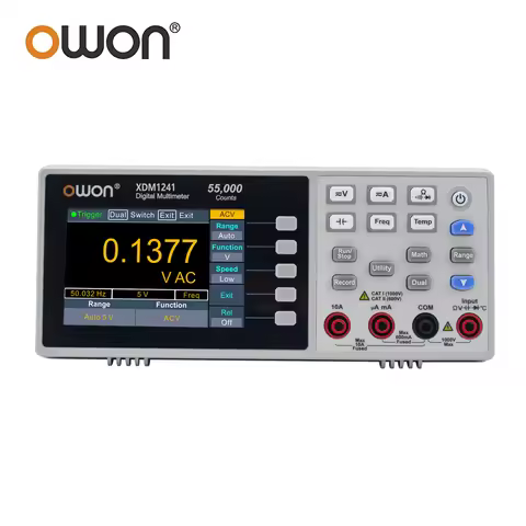 OWON XDM1241 Digital Multimeter 4.5 Digits 55000 Counts True RMS AC DC Voltage Current Temperature R
