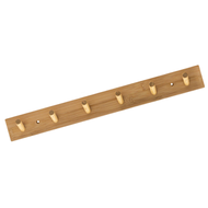 ZENGD Bằng gỗ Giá móc chìa khóa Gắn tường 4/5/6/7 móc Móc treo đồ lặt vặt Móc Hàng Đơn giản Móc quần