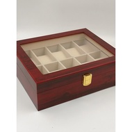 High-End Watch Box Wooden Box Watch Box Storage Box Collection 10 Compartments Household Display Box
