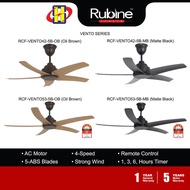 Rubine Ceiling Fan (42 Inch / 53 Inch) 4-Speed AC Motor VENTO Series Ceiling Fan RCF-VENTO42-5B / RCF-VENTO53-5B