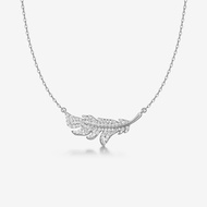 [With Box] HEFANG HEFANG Jewelry Sparkling Feather Necklace Jewelry Birthday Gift