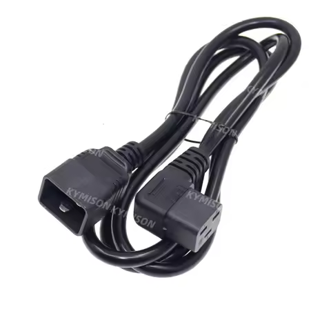 IEC320 C20 to Right Angle C19 Power Cable Cord for Server/PDU 16A Heavy-Duty Computer Power Cord L-s