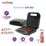 Grill pan Advance GM-306 Grill maker Alat Pemanggang Daging /Steak Elektrik Portable Hemat Listrik G
