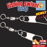 【Fishing Swivel】 Barrel Swivel with Enhanced snap/kekili pancing/ lure Connector/snap swivel