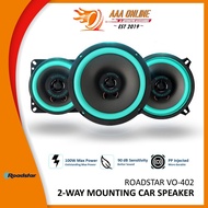 [AAAONLINE] ROADSTAR Car Speaker Dual Cone Audio System 4" 2-Way 100W Roadstar VO-402 / VO-602(1 pai