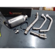 yamaha mt25 full system exhaust akrapovic