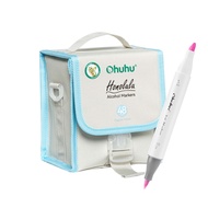 FOLIO ART : ปากกามาร์คเกอร์ Ohuhu เซตสี Pastel Sweetness 48 สี Ohuhu 48 Pastel Sweetness colors (Hon