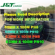 HDPE Poly Pipe 50MM 63MM PN8 PN10 Panjang 100M