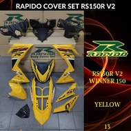 RAPIDO COVER SET RS150R/RS150 V2 V3 WINNER150 (13) YELLOW (STICKER TANAM/AIRBRUSH) COVERSET