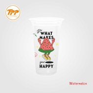 TPP (ยกลัง) แก้วพลาสติก 14oz-32oz ลายมะพร้าว PP