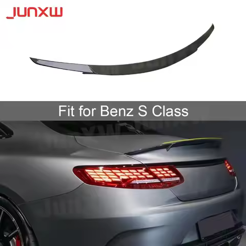 Carbon Fiber FRP Rear Trunk Lip Spoiler for Benz S Class W217 C217 S63 S65 AMG Coupe 2014-2019 Rear 