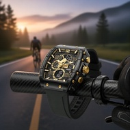 SMAEL 8109,,,,  SMAEL 8109 Dail Bentuk Barrel Fesyen Jam Kuarza Lelaki, Cermin Melengkung, Paparan B