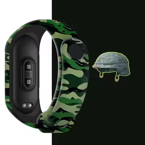 Fashion Replacement Camouflage Strap Bracelet for Xiaomi Mi Band 6 5 4 3 Wristband Silicone Strap fo
