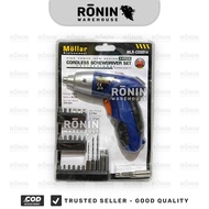 Cordless Screriver Drill Set CDS014 24 pcs Bor Baterai Obeng MOLLAR