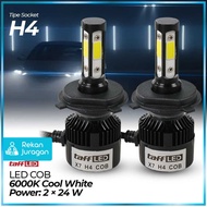 TaffLED X7 Car Headlights LED COB Headlight H4 Cool White 2 PCS - 75818-4CN