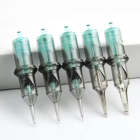 Disposable 10PCS Permanent Makeup Cartridge Tattoo Needles RL RS 7F Sterilized Safety Machines Grips