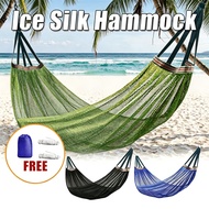 Hammock Beach Travel Outdoor Camping Swing Hanging Bed Chair Tree Hanging Swing Bed Design Ice Silk