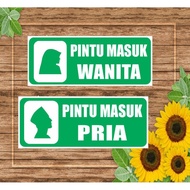 ENTRANCE DOOR STICKER Wanita 30x15cm