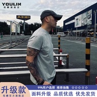 GTAL Black Short Sleeve T-Shirt Mens Fitness Sport Half Sleeve Summer American Style Breathable Poly